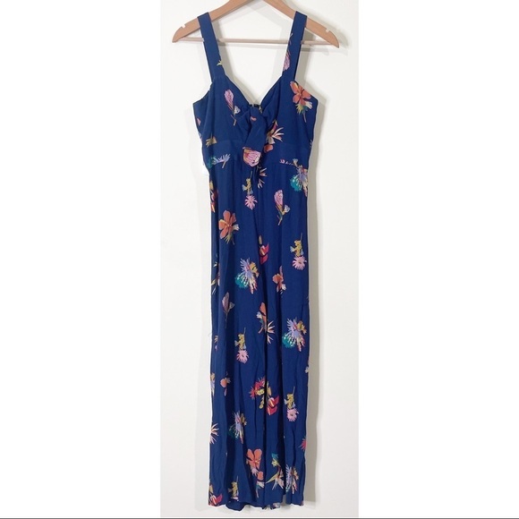 Madewell Navy Plumeria Cutout Jumpsuit in Bird of Paradise Size 2 US - Picture 2 of 6